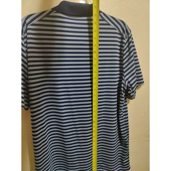Nike Dri Fit Mens Polo Shirt Size Xtra Large White Black Striped Short Sleeve - Picture 11 of 16